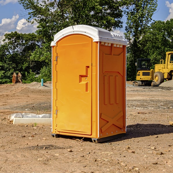 how often are the porta potties cleaned and serviced during a rental period in Fouke